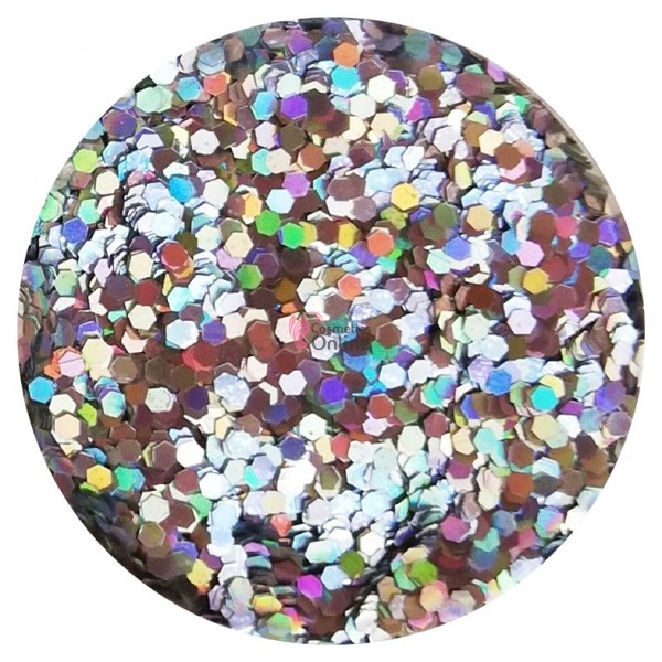 Decor pentru unghii 8g SU68 paiete hexagonale Argintiu cu reflexii